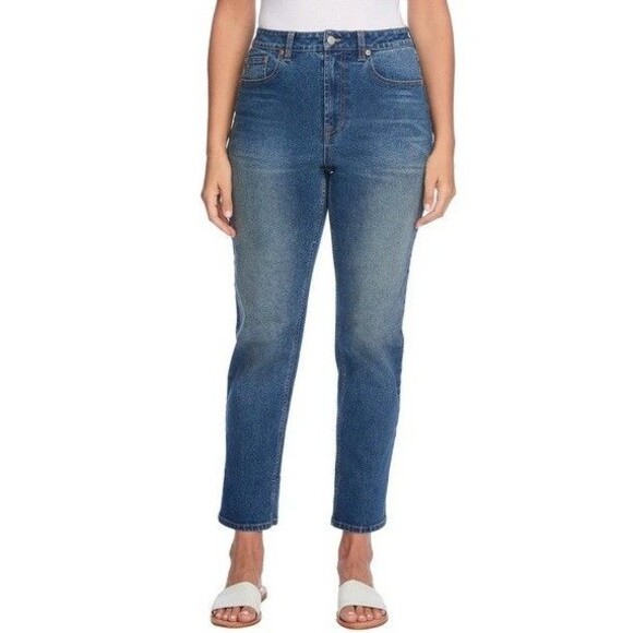 Frye High-Rise Crop Jeans Cuffed Hem Amari Wash Size 8/29 NWT - Picture 3 of 5